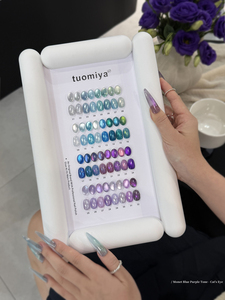 ชุดสีทาเล็บแมวอาย 32 สี โทนสีน้ำเงินม่วง โมนาบลู สีสันสดใสพิเศษ สำหรับร้านทำเล็บ เจลแมวอายสีสันสดใส - Product Image 6