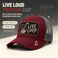 Casquette de camionneur personnalisée OEM ODM style rétro rock, en maille respirante avec logo en coton, idéale pour l'extérieur et le streetwear