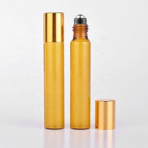 Cosmetic Packaging 5ml Amber Glass Oil Roll on <b>Bottles</b> 10ml Essential Oil Roller <b>Bottle</b> - Product Image 4