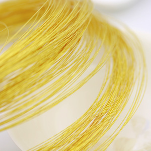 Alambre de cobre trenzado chapado en oro de 14K, color 18K que conserva el brillo, para la fabricación de pendientes, joyería, manualidades DIY. - Product Image 4