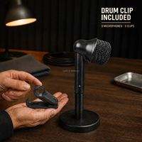 Ensemble de microphones pour batterie NXN6-3PK, prix de gros, microphones professionnels pour instruments de musique, 3 micros filaires, pack de micros équipés
