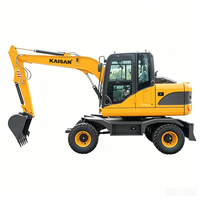 Mini-excavatrice sur roues de 6 tonnes, 6t 6.5t, moteur YANMAR Euro5, machine de terrassement compacte, mini-pelleuse à vendre