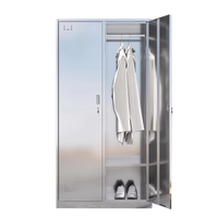 Armoire de rangement polyvalente et personnalisable en acier inoxydable avec tiroirs, étagère à chaussures et organiseur de cravates