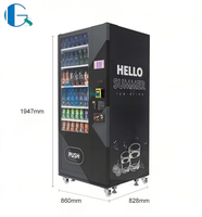 Distributeur automatique de boissons/en-cas/aliments de haute qualité, dernière génération, 24 heures sur 24, 110/220V, petit modèle, capacité 200-300, système de refroidissement