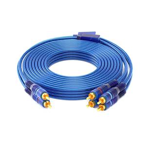 Câble audio RCA moulé par injection avec connecteurs en cuivre sans oxygène tressé haute résistance et plaqués or - Product Image 2