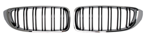 LUMA 13-20 Double Slat Brillant Noir Mat Chrome Couleur M pour <span class=keywords><strong>BMW</strong></span> Série 4 ABS Grill F32 F33 <span class=keywords><strong>F36</strong></span> 2013-2020 Grille de pare-chocs avant - Product Image 6
