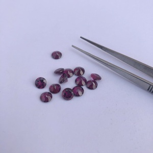 Piedra preciosa suelta de corte redondo facetado de piedra granate rodolita Natural de 6mm al mejor precio de fábrica al por mayor del fabricante Alibaba - Product Image 1