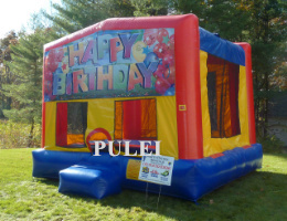 Château gonflable commercial en plein air pour enfants joyeux anniversaire maison gonflable air moonwalk cavaliers pour la <span class=keywords><strong>location</strong></span> de fête - Product Image 3