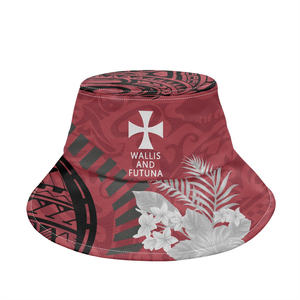 Offres Spéciales dans les zones touristiques Polynésie Été Plage Chapeau de pêcheur Îles de Wallis et Futuna Fleur Imprimer Seaux Chapeau - Product Image 4