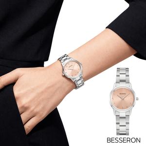 Reloj Elegante para Mujer, Cuarzo, Movimiento Japonés, Acero Inoxidable, Cerámica, Cuero, Resistente al Agua, Personalizable, Cristal, Diseño Árabe - Product Image 4