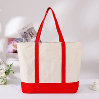 Sac fourre-tout en toile pliable personnalisable à succès avec fermeture éclair, longue poignée, motif et logo personnalisés pour étudiants, shopping et cadeaux