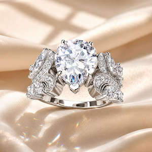 Bague de fête créative en zircon en forme de larme pour femme, bijou de doigt élégant et tendance - Product Image 3