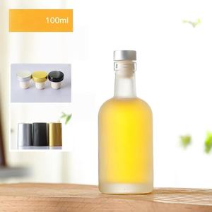 Bouteille en verre vide, écologique, transparente mate, avec bouchon en liège et tampon filtrant, pour Vodka, <span class=keywords><strong>Alcool</strong></span>, Whisky, Liqueur, Brandy, 100ml, 200ml, 375ml, 500ml, 750ml - Product Image 6