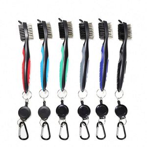 Club Brush and <b>Cleaner</b> 2 Ft Retractable Zip-Line Aluminum Carabiner Cleaning Tools Easily Attaches to Golf <b>Bag</b> Gift - Product Image 4