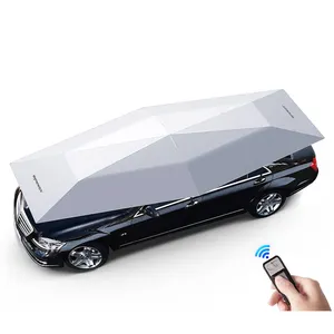 FEAMONT 4.2m 안티 UV 자동 접이식 자동차 우산 태양 그늘 커버 지붕 자동차 커버 우산 양산 원격