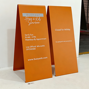 Custom Double Sided A-Frame Sign <b>Board</b> Floor Standing Steel Powder Coated Durable Outdoor Advertising Display - Product Image 6