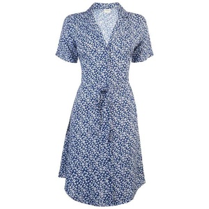 Femmes joli thé Floral été a-ligne robe mi-longue écologique à manches courtes robe d'été imprimé élégant disponible en gros - Product Image 1