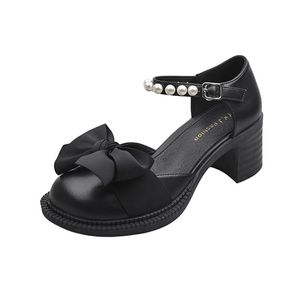Chaussures pour femmes, nouveau style d'été, talons hauts blancs en cuir PU, chaussures de princesse pour femmes - Product Image 5