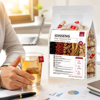 Teh Herbal Cina Premium 30 Kantong Piramid Ginseng Maca Goji Berry Mulberry Kurma Merah Teh Lima Harta Karun Kemasan Stand Up Pouch