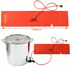 Chauffe-tambour flexible 220V, ceinture chauffante 120C en caoutchouc silicone pour fûts/réservoirs, utilisé pour la graisse, la soupe, le miel - Product Image 1