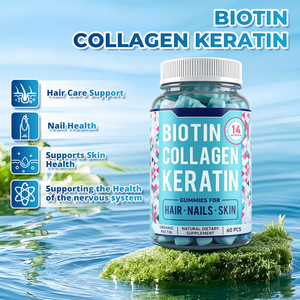 Gummies à la biotine <span class=keywords><strong>pour</strong></span> la croissance des <span class=keywords><strong>cheveux</strong></span>, des ongles forts et une peau saine – Complément vitaminique OEM et ODM - Product Image 2