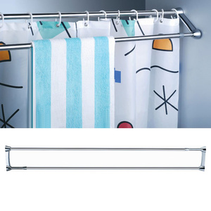 <span class=keywords><strong>Barre</strong></span> <span class=keywords><strong>de</strong></span> douche télescopique double fonction avec porte-serviettes – Fixation sans perçage par tension, organisateur <span class=keywords><strong>de</strong></span> salle <span class=keywords><strong>de</strong></span> bain à longueur réglable - Product Image 5