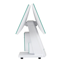 Supermarché Windows 10 double écran tout en un système de point de vente tactile Terminal de point de vente de 15.6 pouces Machine de point de vente d'ordinateur avec imprimante de facturation