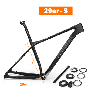 <span class=keywords><strong>Cuadro</strong></span> de Bicicleta de Montaña de Fibra de <span class=keywords><strong>Carbono</strong></span> TOSEEK 29er Boost 12x148mm T800, <span class=keywords><strong>Cuadro</strong></span> de Bicicleta MTB Ligero, Cableado Interno BSA, para Carreras XC - Product Image 1