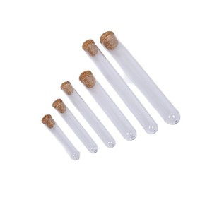 Tubos de Ensayo de Plástico Médico Huichuang 16x100 15x150 16x150 20x150 mm con Tapón de Corcho, 20 ml Cada Uno, para Uso en Laboratorio - Product Image 1