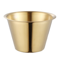 Coupelle à sauce en acier inoxydable 304 écologique, dorée, compatible micro-ondes, design moderne et minimaliste, pour ketchup, vinaigre et condiments