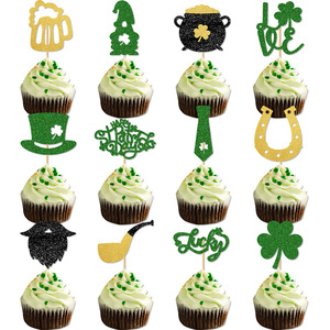 Decoración para Pastel del Día de San Patricio DAMAI, Adornos para Cupcakes con Trébol Irlandés, Artículos Festivos para Fiestas con Temática Irlandesa - Product Image 2