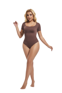 ชุดรัดรูปแขนสั้นสำหรับผู้หญิงชุดรัดรูปคอเหลี่ยมชุดรัดรูปคอทรงใหม่สำหรับ2025 - Product Image 6