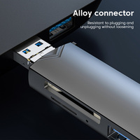 Lecteur de carte OTG Type C 6 en 1 Micro TF Type c vers adaptateur Usb Otg Carte USB 3.0 TF Lecteur de carte multifonctionnel