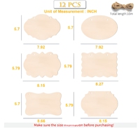 12 plaques rectangulaires en bois brut à suspendre pour porte, à brûler, à peindre, pour enseignes DIY