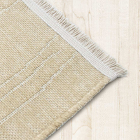 Liva Mink Grid Geometric Chenille Area Rug 7mm Low Pile Washable Non Slip Eco-Friendly PET Friendly Polyester Cotton Modern Home