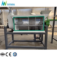 Système automatique de décapage d'étiquettes et de pré-lavage pour bouteilles PET avec machine de déshydratation et ouvre-bales pour un recyclage efficace