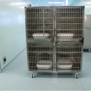 Lekang dört-Pet hastane kafesi-304 paslanmaz çelik kedi kurtarma sandık besleme kurtarma çıkarılabilir tepsi ayarlanabilir bölüm 2-Year - Product Image 2