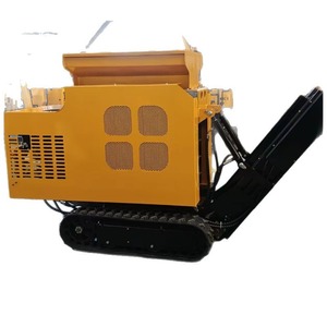 Concasseur à percussion portable mobile pour le broyage des déchets de construction, capacité maximale 20t/h, moteur AC, jaune - Product Image 1