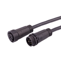 Adaptateur M25 à connexion rapide autobloquante mâle-femelle pour applications aérospatiales, UHF FPC, alimentation PCB, étanche IP68, 500V 16A, contact en cuivre