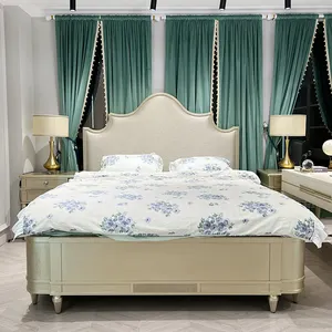 Legno grande testiera letto camera mobili vendita calda tessuto moderno letto king size letto matrimoniale con testiera imbottita