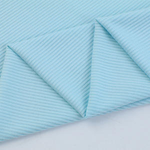 Tela de rayón acanalada con spandex, viscosa y poliéster, tejido de punto 2x2, nuevo color a rayas para puños de camisetas sin mangas. - Product Image 4