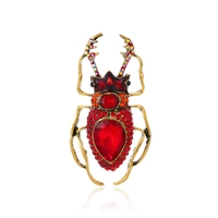 Broche insecte en émail, tendance, scintillante, mignonne, motif Beatles, bijou épingle, magnifique broche pour hommes et femmes