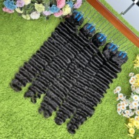 Extensions de Cheveux Humains Naturels Bruts Vietnamiens Ondulés Profonds, Cuticules Alignées, 100% Bruts, Double Trame