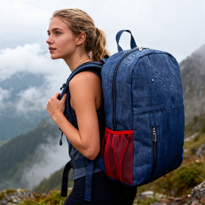 กระเป๋าเป้ผ้าลายเกล็ดหิมะ 300D น้ำหนักเบา สำหรับใช้ในชีวิตประจำวัน พร้อมช่องเสียบหูฟัง รองรับการใส่ถุงน้ำ สำหรับเดินป่าและท่องเที่ยว - Product Image 1