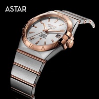Jam Tangan Transparan Otomatis Mekanik Pria, Kualitas Tinggi Logo Safir Semua Matt 316L Padat Baja Tahan Karat