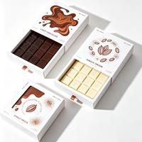 Boîte à chocolat en carton blanc de luxe avec fenêtre transparente, logo personnalisé, emballage cadeau pliable