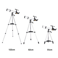 Telescopio Astronómico Refractor Portátil de 70 mm de Apertura y 500 mm con Montura Completamente Multicapa, Profesional, en Venta