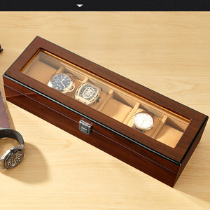 Boîte à <span class=keywords><strong>montres</strong></span> en bois M&Q avec logo personnalisé, Uhrenbeweger, boîte cadeau pour <span class=keywords><strong>6</strong></span> <span class=keywords><strong>montres</strong></span>, boîte à bijoux avec coussin en velours M1002 - Product Image 3