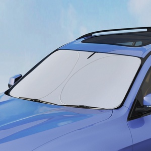 CHONGTENG, venta al por mayor, parasol de coche de tela <span class=keywords><strong>plegable</strong></span>, parabrisas delantero, parasol de reducción de calor para Tesla - Product Image 2