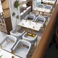 Ensemble rond de table à manger en marbre de luxe, extensible et pliable, 6 places, meubles rectangulaires en métal peu encombrants
